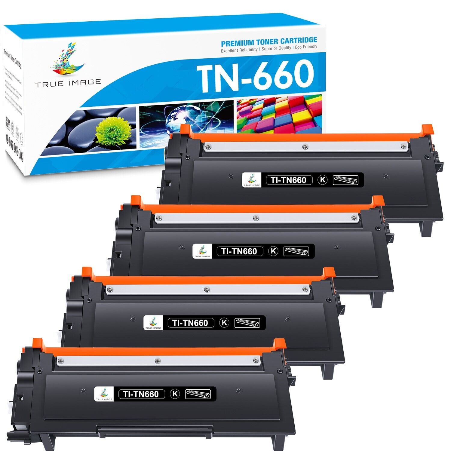 4PK HY TN660 Toner Cartridge For Brother MFC-L2700DW HL-L2300D DCP-L2540DW TN630