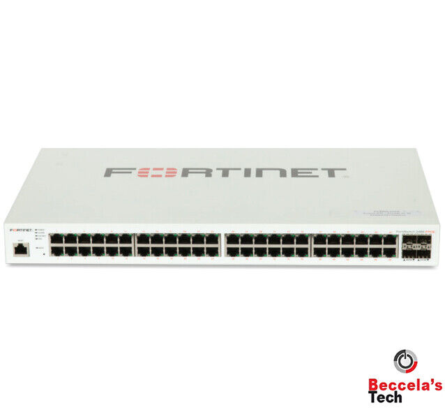 Fortinet L2/L3 POE+ Switch 48xGE RJ45 Ports Full Poe+ 4xGE P/N: FS-248E-POE