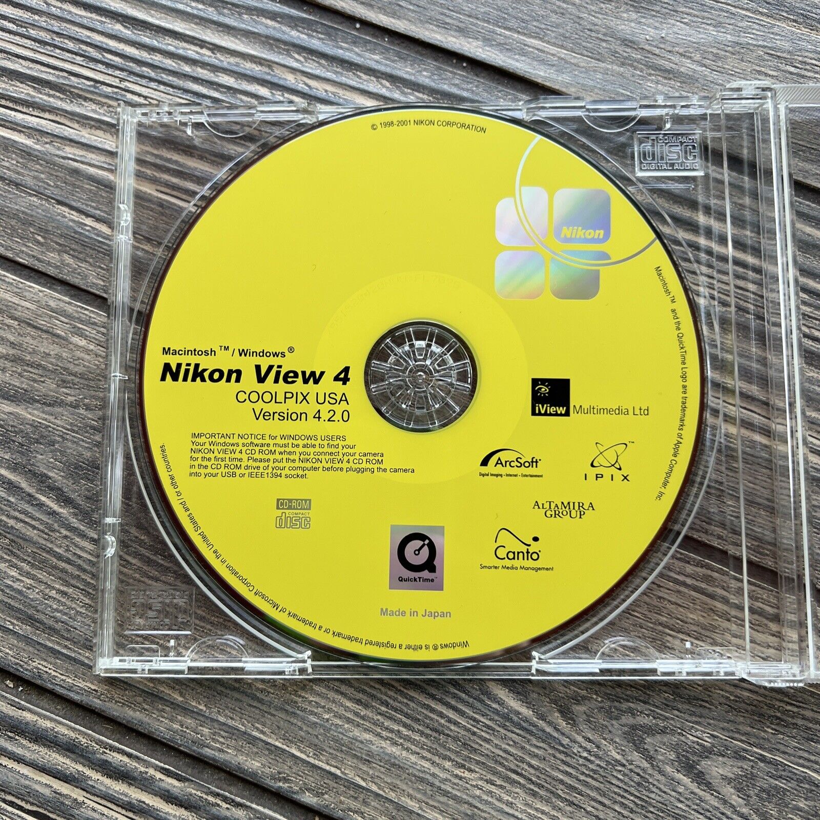 Nikon View 4 CD Rom 4.1.1 - CD Disc - NEW