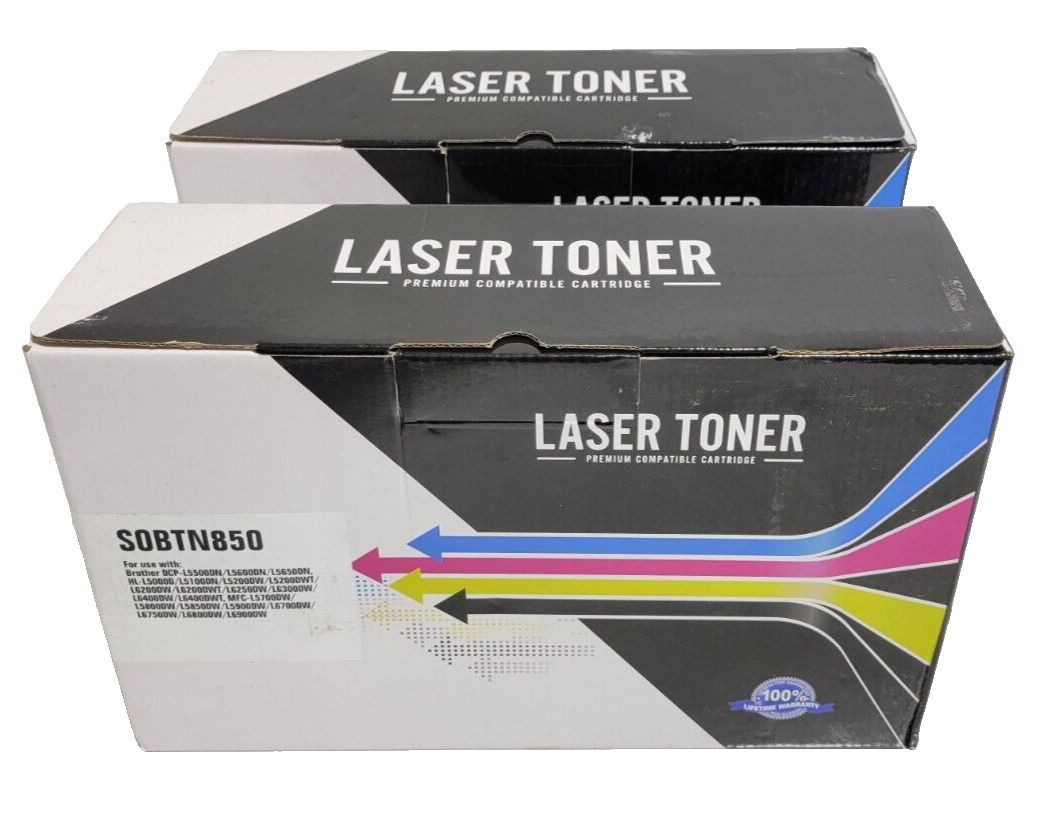 Cartridge Compatible with Brother TN-850 Black High Yield Toner 8000 Page Yield