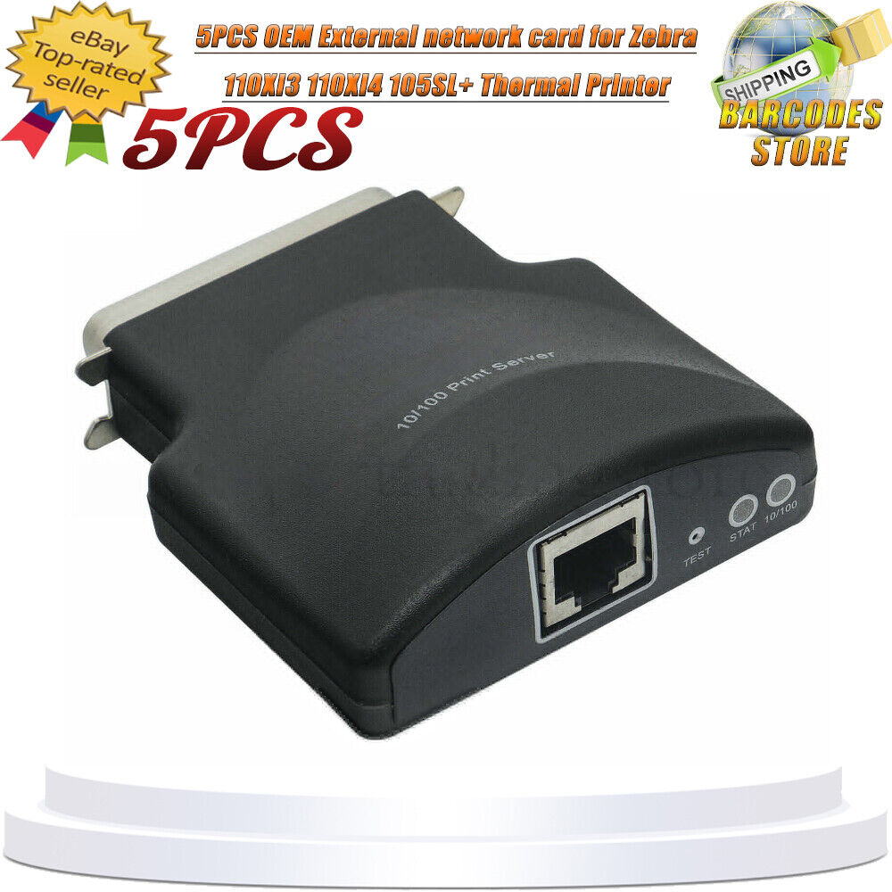 5PCS OEM External network card for Zebra 110XI3 110XI4 105SL+ Thermal Printer