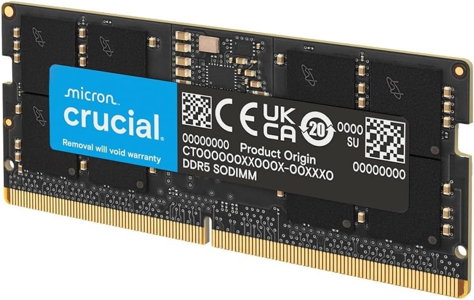 Crucial 16GB (1x16GB) DDR5-5600 SO-DIMM Laptop Memory Modules RAM CT16G56C46S5 Crucial 16GB (1x16GB) DDR5-5600 SO-DIMM Laptop Memory Modules RAM CT16G56C46S5