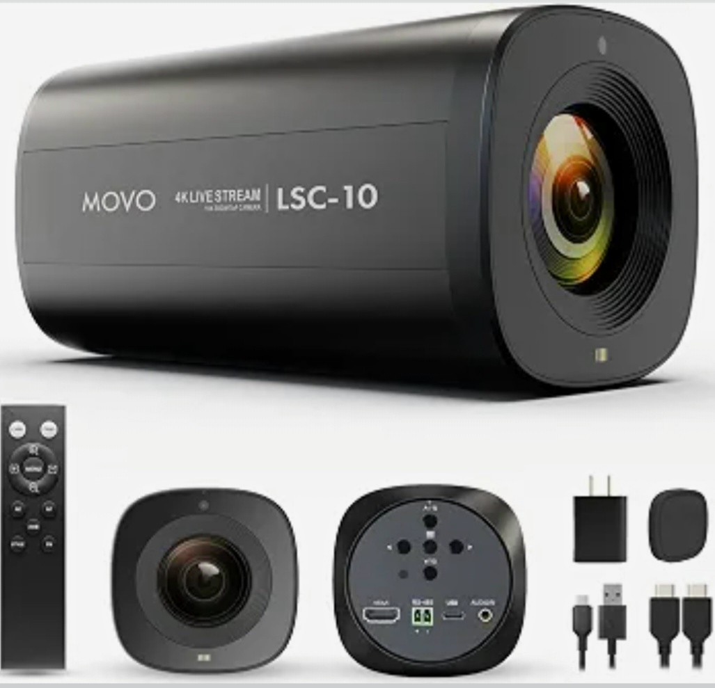 Movo LSC-10 4K Webcam with 10x Optical Zoom – ToF Autofocus, 5MP CMOS Sensor Movo LSC-10 4K Webcam with 10x Optical Zoom – ToF Autofocus, 5MP CMOS Sensor