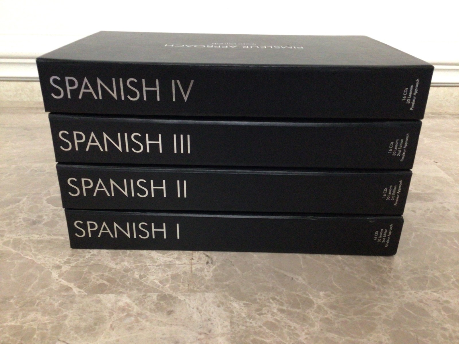 Pimsleur Approach Gold Edition Spanish Levels 1-4 I, II, III, IV (64 audio CDs)