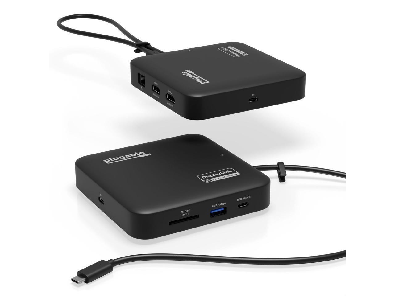 Plugable USB 3.0 or USB C to HDMI Adapter Extends to 4x Monitors, Compatible