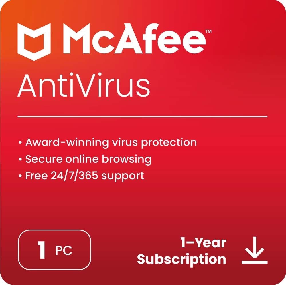 McAfee AntiVirus Protection 2024 | Internet Security Software | Download | PC