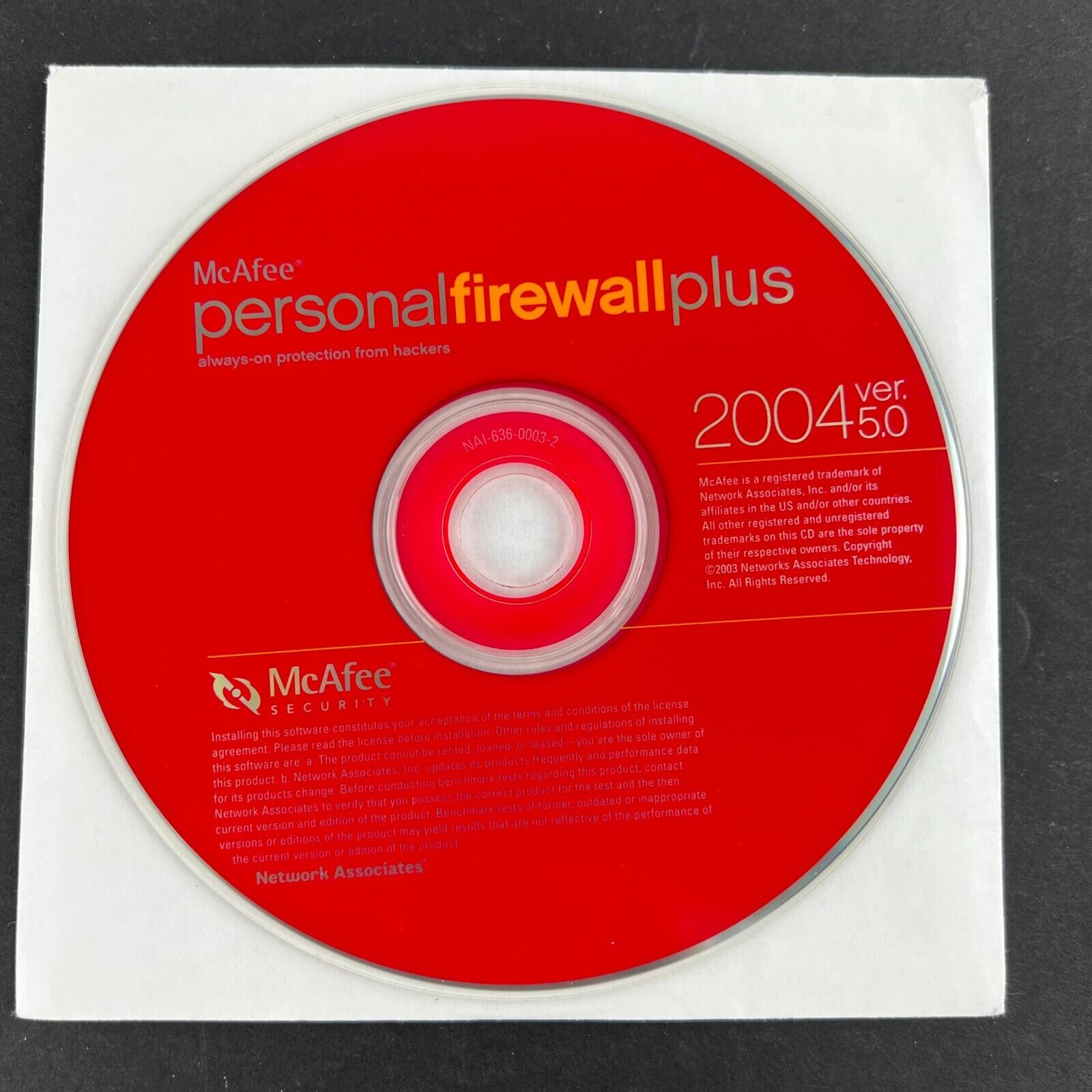 McAfee Personal Firewall Plus 2004 V5.0 CD-ROM