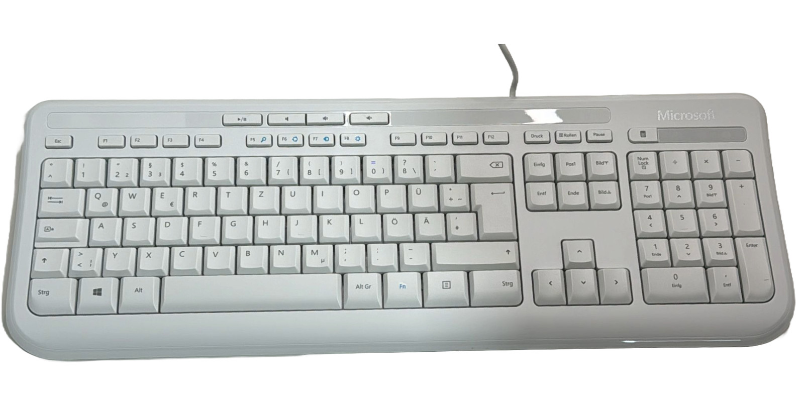 Microsoft 600 Wired Keyboard - QWERTZ - German - White (/RT6-22177-ANB-00028-...
