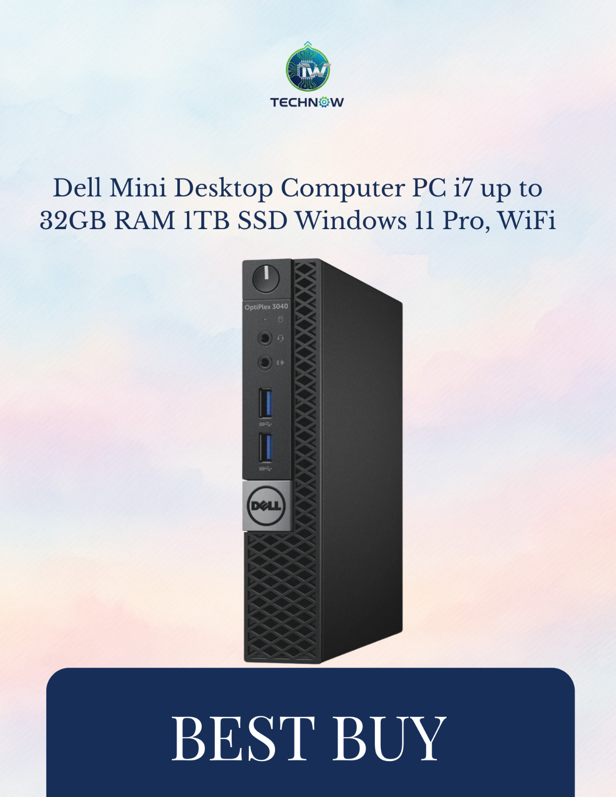 Dell Mini Desktop Computer PC i7 up to 16GB RAM 1TB SSD Windows 11 Pro, WiFi Dell Mini Desktop Computer PC i7 up to 16GB RAM 1TB SSD Windows 11 Pro, WiFi