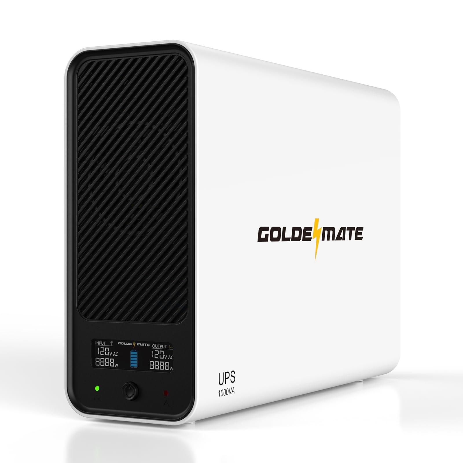 GOLDENMATE 1000VA LiFePO4 UPS 600W Battery Backup Pure Sine Wave White for PC GOLDENMATE 1000VA LiFePO4 UPS 600W Battery Backup Pure Sine Wave White for PC