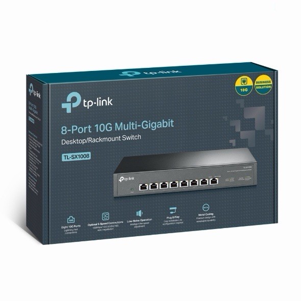 TP-Link TL-SX1008 | 8 Port 10G/Multi-Gig Unmanaged Ethernet Switch TP-Link TL-SX1008 | 8 Port 10G/Multi-Gig Unmanaged Ethernet Switch