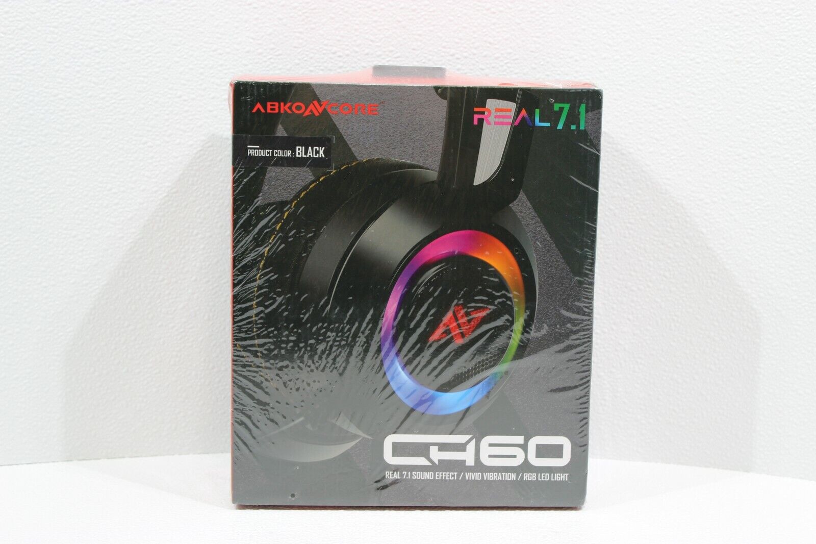 BRAND NEW Abko Core GAMING Headset CH60 7.1 Sound Effort Vivid Vibrant BLACK