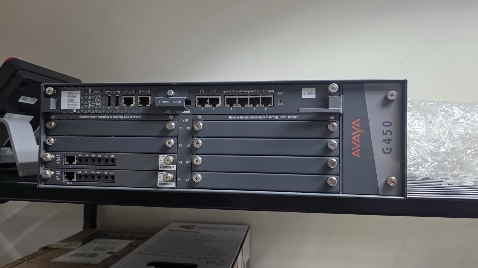AVAYA 700504684, G450 Media Gateway With Two MM710B Cards Working