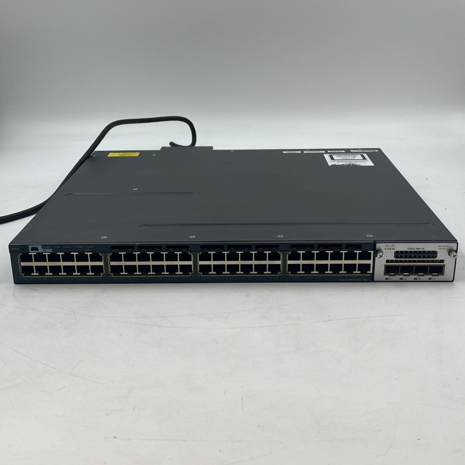 WS-C3560X-48PF-S V06 Cisco 3560X 48-Port PoE Gigabit Switch W/ 1x C3KX-NM-1G