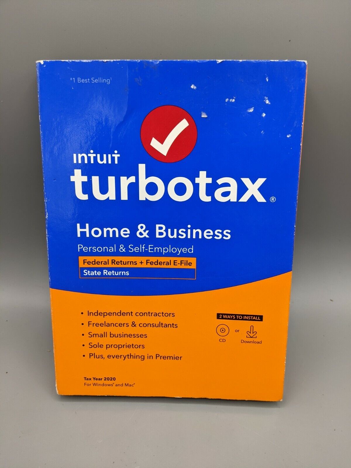 Intuit TurboTax Home & Business 2020. Federal E-file + State 2020 PC CD