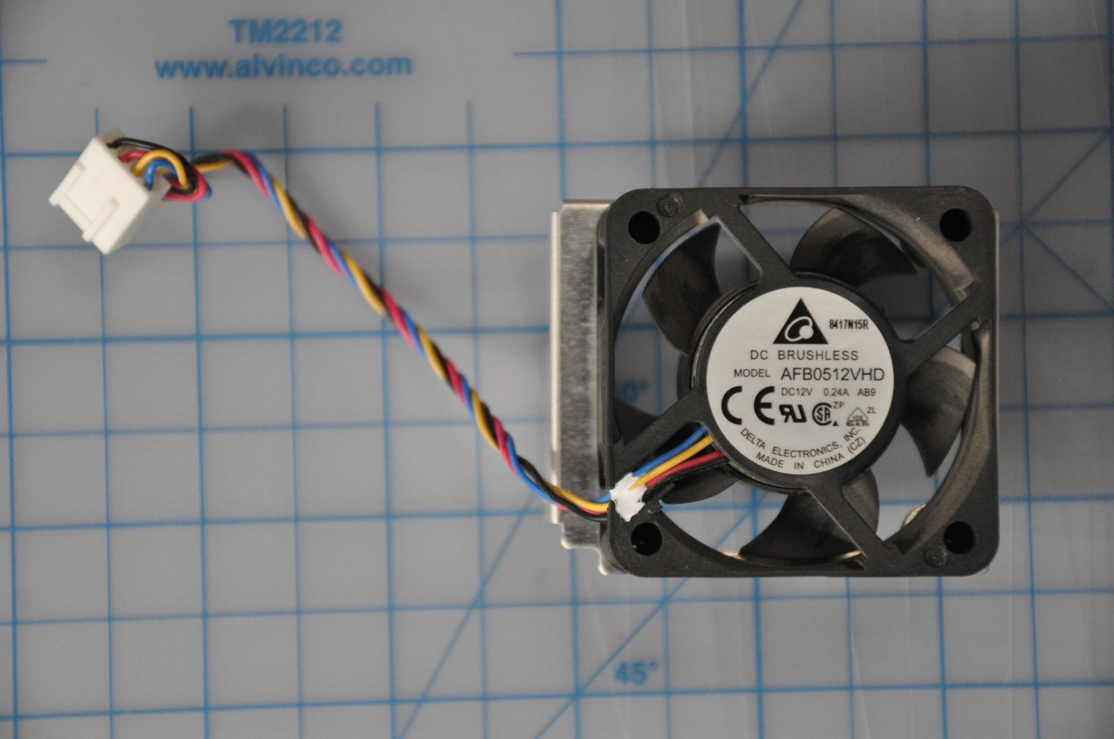 DELTA ELECTRONICS 50X50X20MM 12V 0.24A DC FAN USED AFB0512VHD