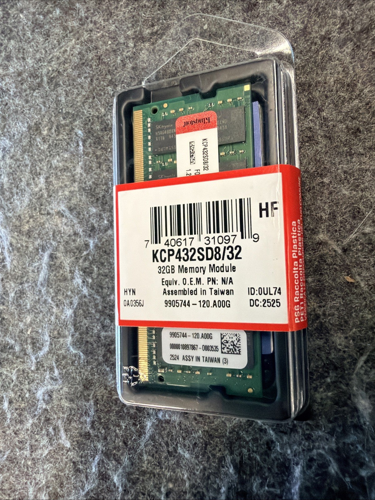 Kingston 32GB DDR4 3200MHz SODIMM Laptop Memory Factory Sealed