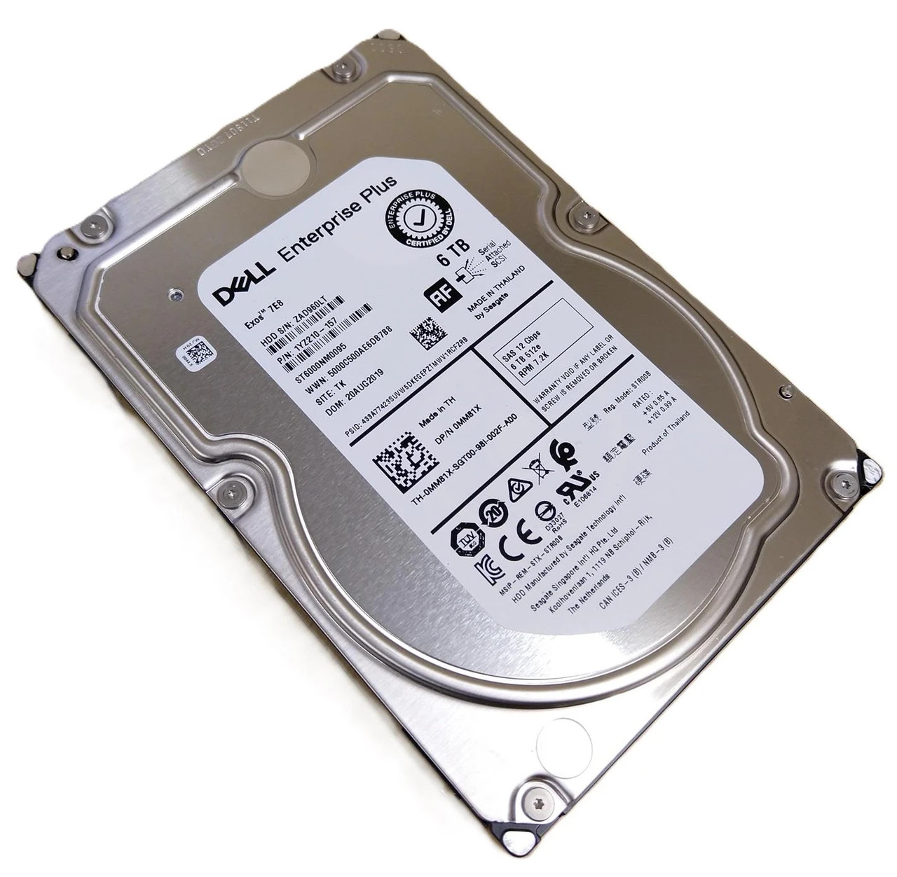 Dell NWCCG 6TB 7.2K 6Gb/s SAS 3.5\