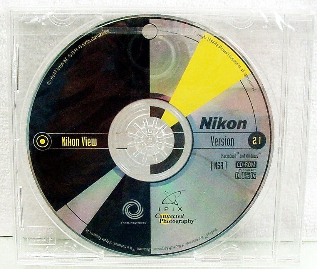 Nikon View Version 2.1 WINDOWS/Macintosh CD software disc | Sealed | New | $9.25