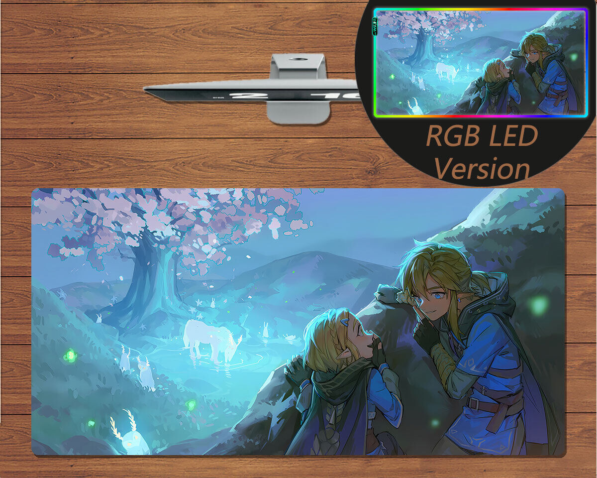 RGB LED Large Mouse Pad The Legend of Zelda Tears of the Kingdom Gaming Mat