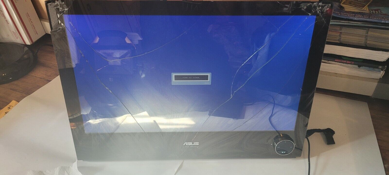 Asus LS246H monitor, Used HIGH END ULTIMATE LUXURY MASTERPIECE [CRACKED GLASS]