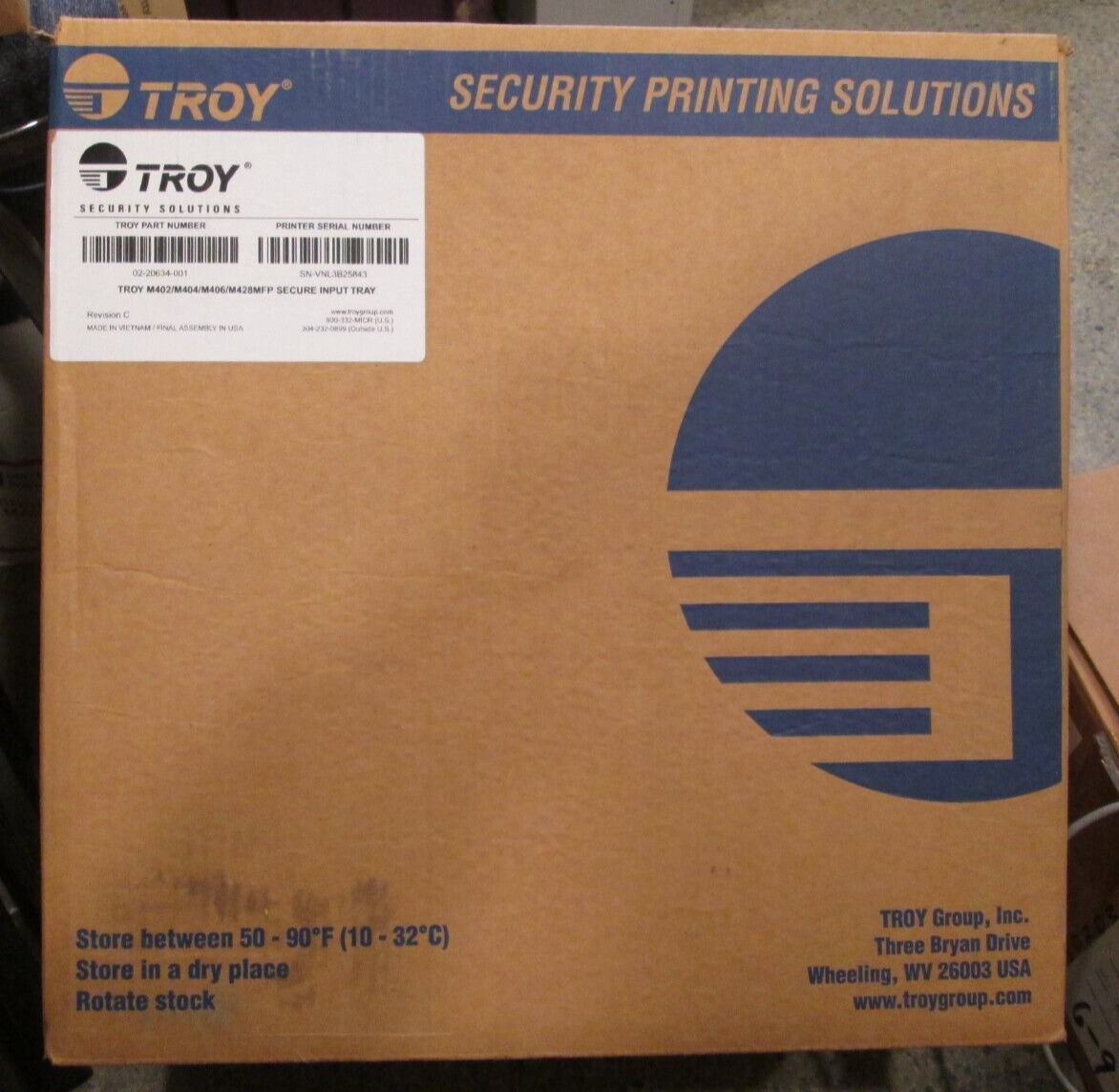 Troy M402 Secure 550-Sheets Locking Tray 02-20634-001 New