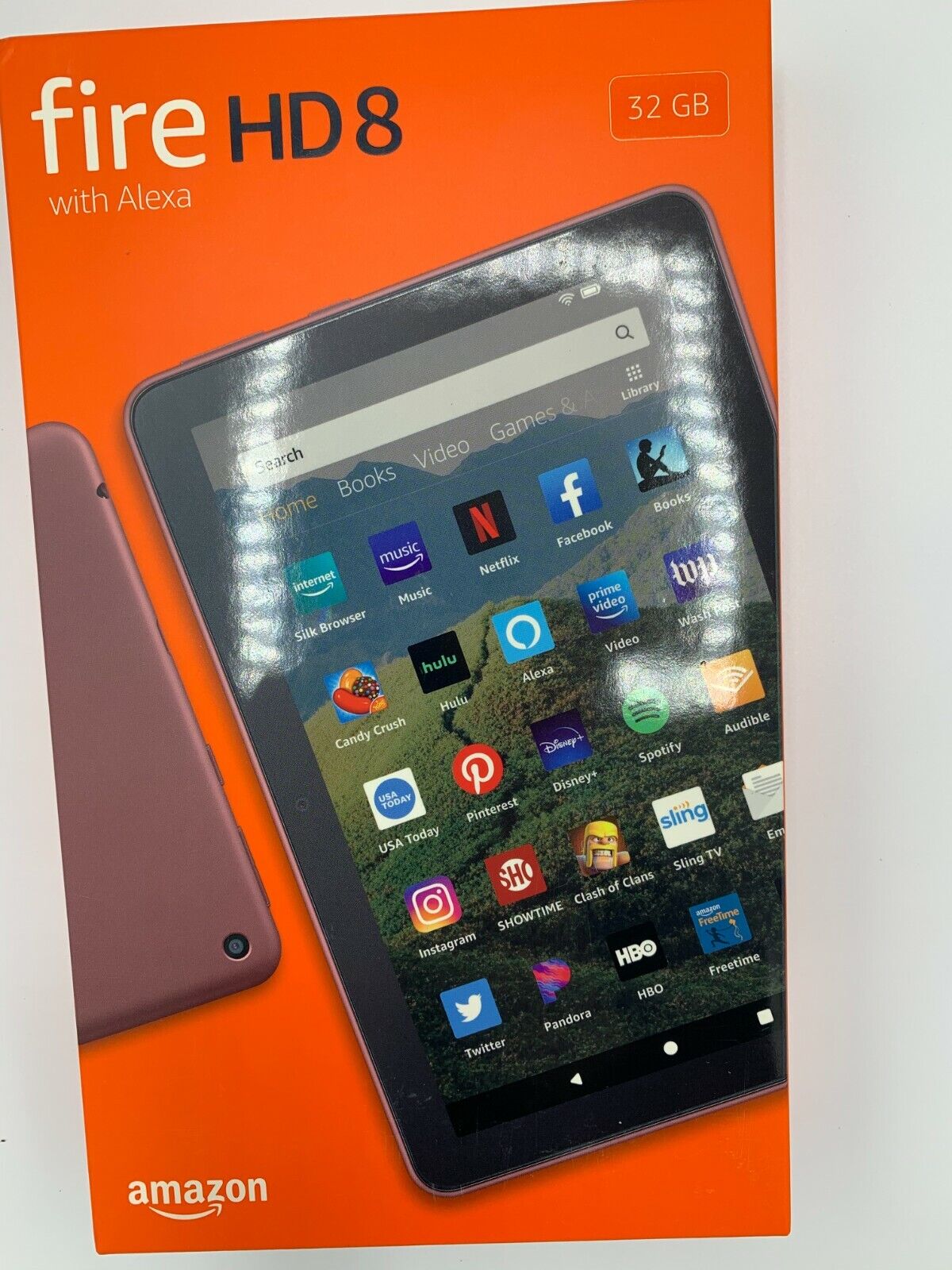 Amazon Fire HD 8 Tablet | 32GB Wi-Fi 8 Inch - Plum / Red - Latest Model 