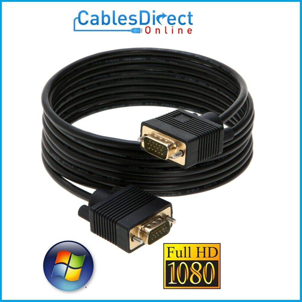 SVGA Male Monitor Cable Super Vga Cord 15 Pin 3ft 6ft 10ft 15ft 25ft 50ft lot