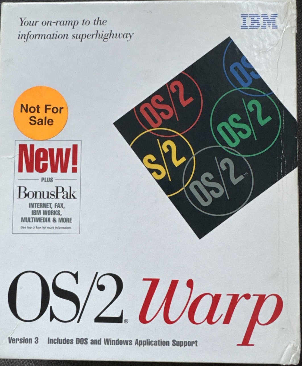 Vintage IBM OS/2 Warp v3 Red Spine Box Edition with Boot Floppies Manuals