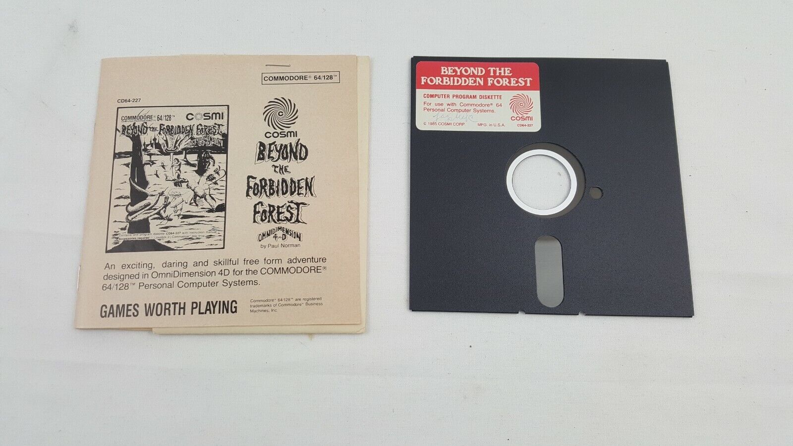 Beyond the Forbidden Forest Commodore 64 C64 Game on 5.25\