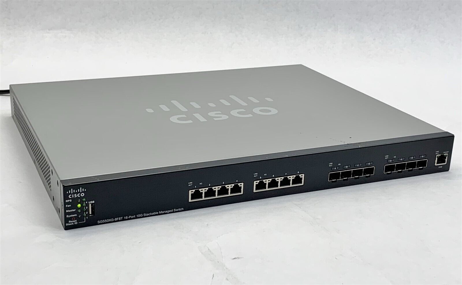 Cisco SG550XG-8F8T-K9 16-Port 10G Stackable Managed Gigabit Network Switch