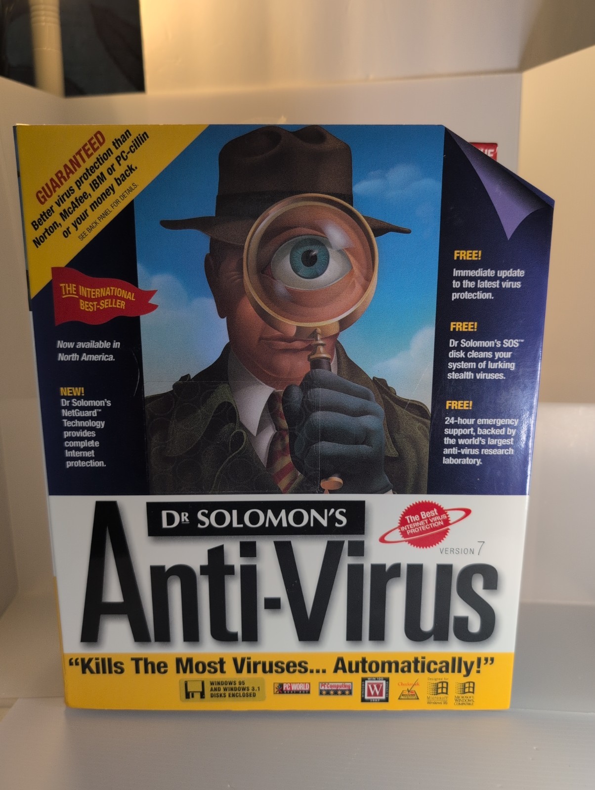 Dr. Solomon's Anti-Virus v7 Windows 95 3.1 Vintage Big Box PC Software Floppy Dr. Solomon's Anti-Virus v7 Windows 95 3.1 Vintage Big Box PC Software Floppy