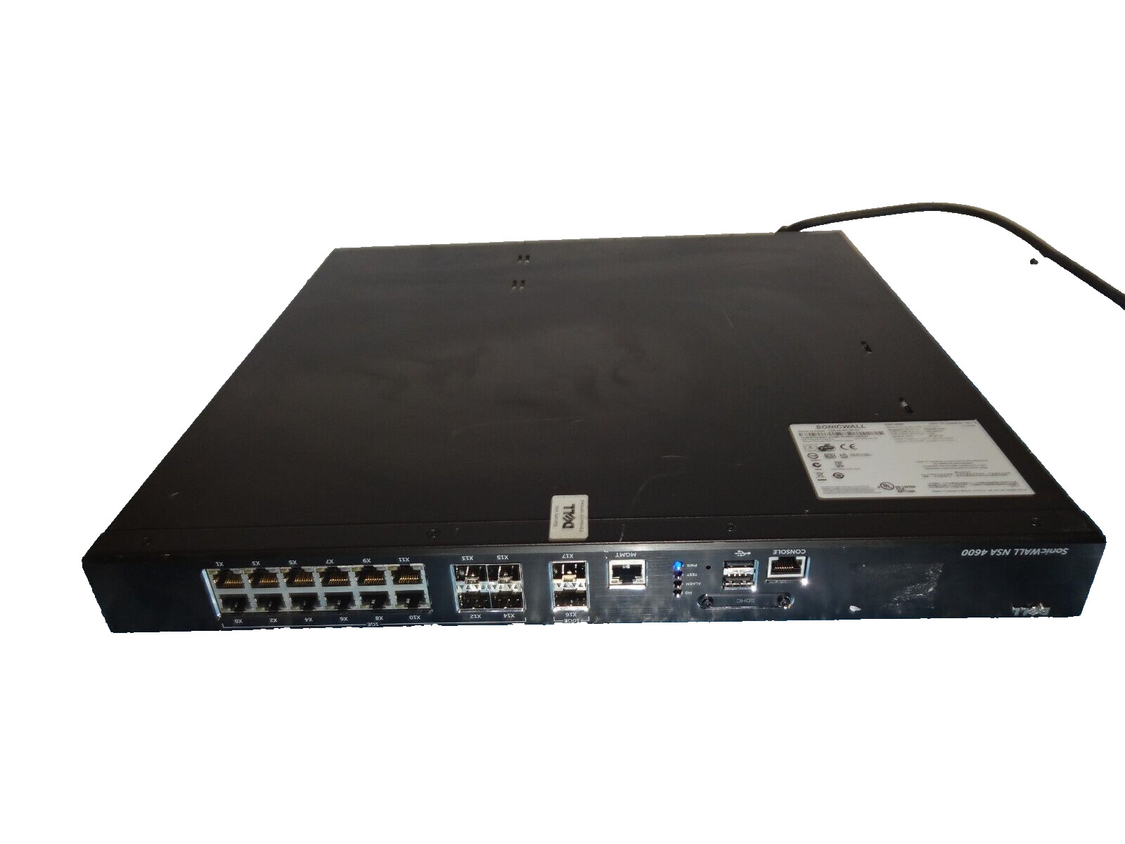DELL SONICWALL NSA 4600 FIREWALL 12 PORT NETWORK SECURITY APPLIANCE 1RK26-0A3