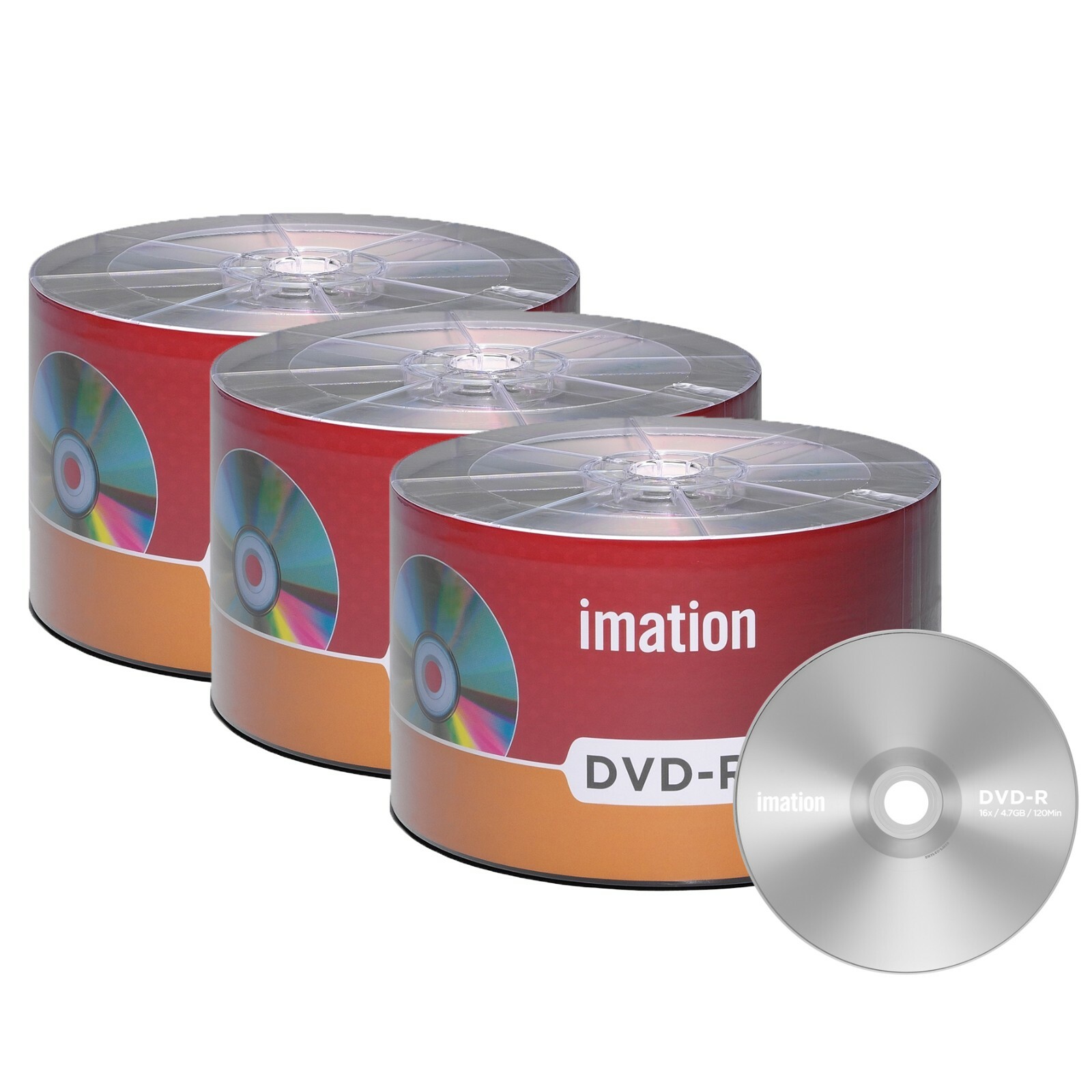 150 Pack Imation DVD-R 16X 4.7GB/120Min Branded Logo Blank Media Recordable Disc 150 Pack Imation DVD-R 16X 4.7GB/120Min Branded Logo Blank Media Recordable Disc
