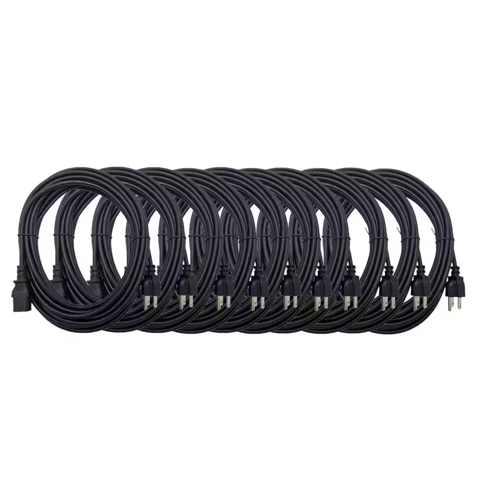 12 Ft. Universal AC Power Cord UL Approved NEMA 5-15P to C13 18 AWG / 3-Conducto 12 Ft. Universal AC Power Cord UL Approved NEMA 5-15P to C13 18 AWG / 3-Conducto