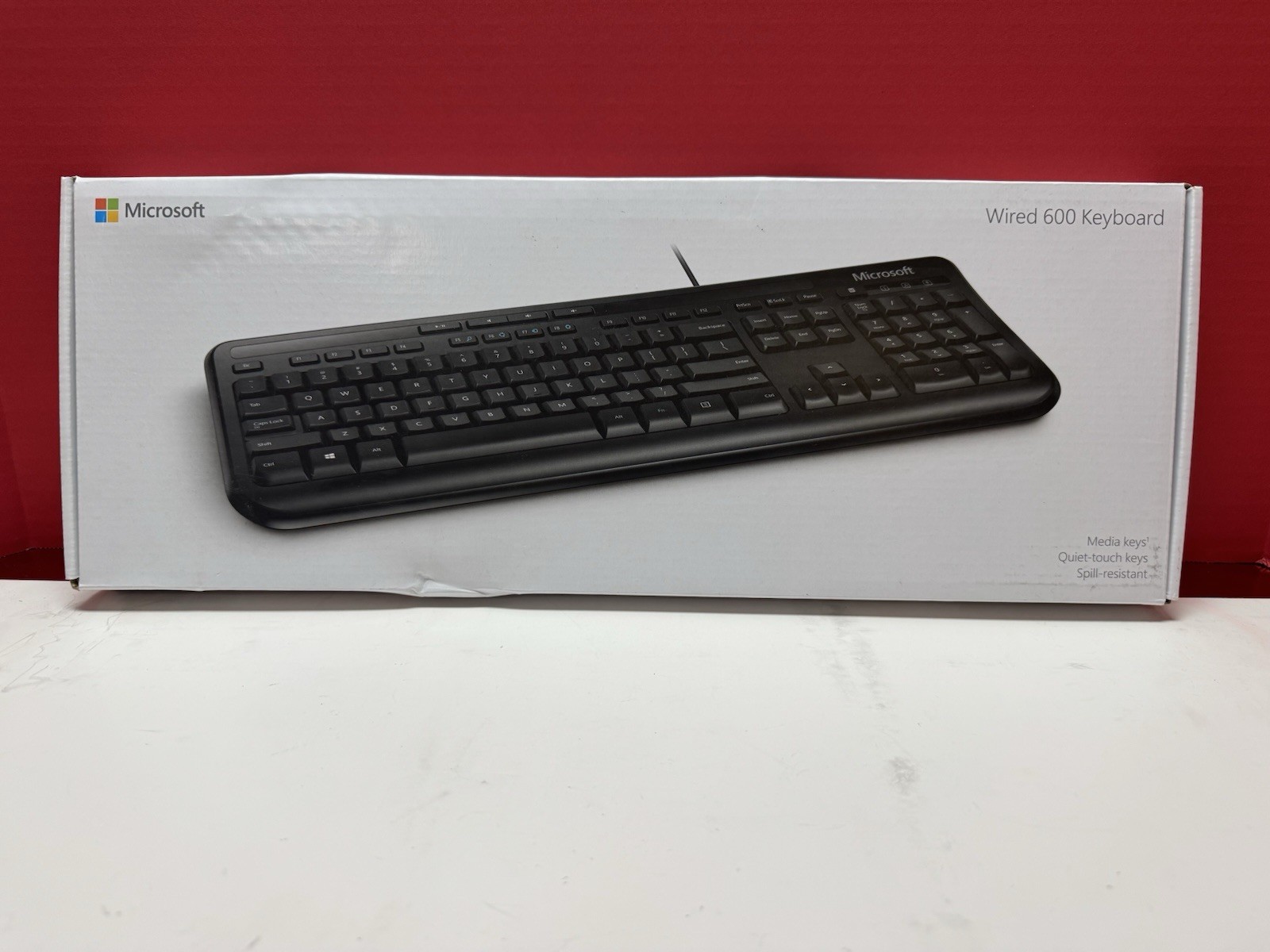 NEW Microsoft Wired Keyboard 600 Black (Model 1576) Factory Sealed 