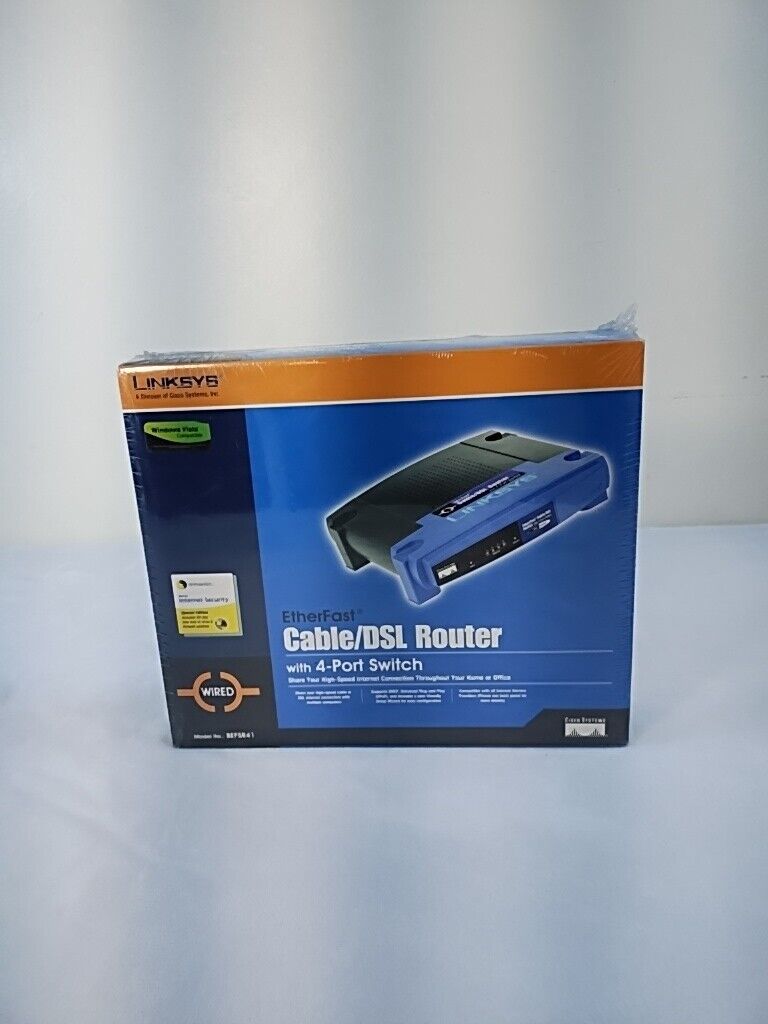Linksys BEFSR41 4-Port 10/100 Wired Router Brand New Sealed