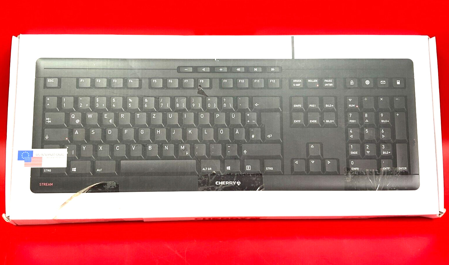 Cherry Electrical Stream USB Keyboard JK-8500EU-2 ✅❤️️✅❤️️ New Open Box