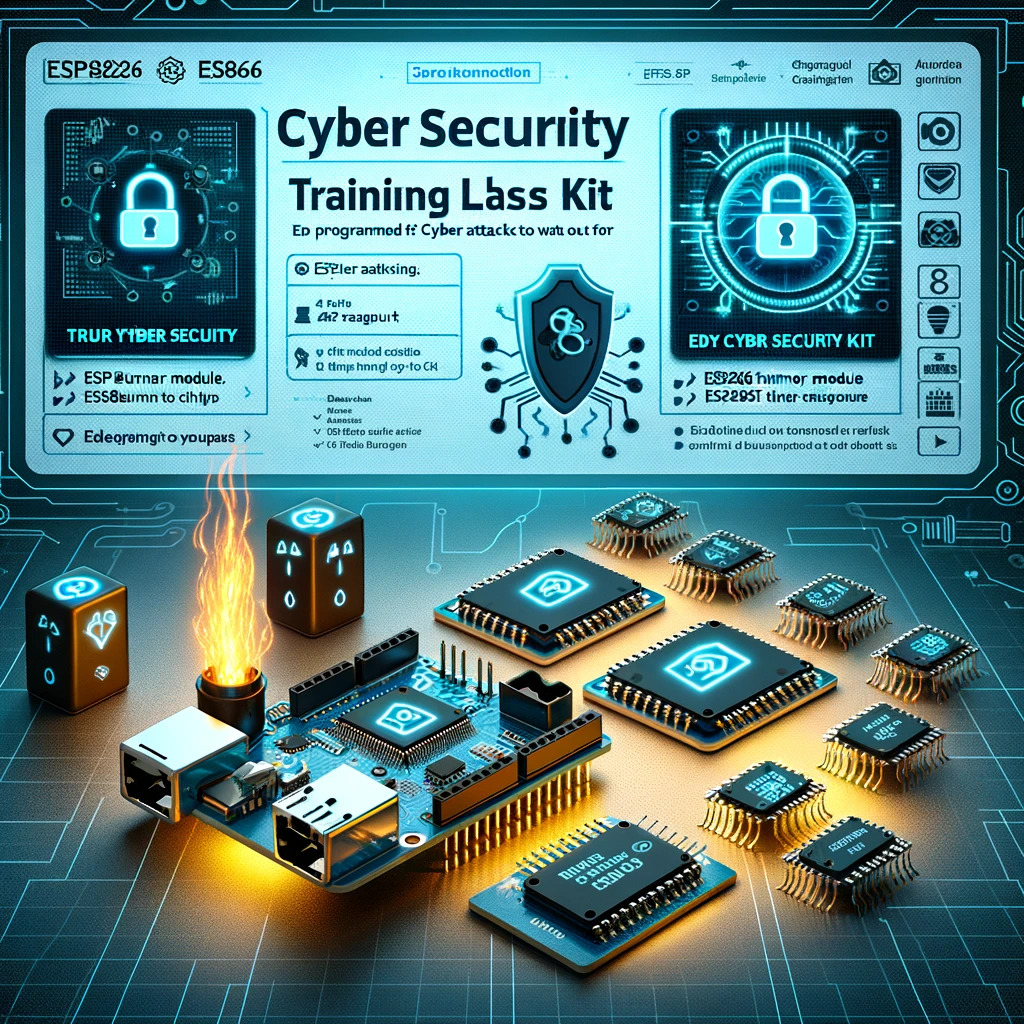 Cyber Security Training Kit Craftsman Case IT Tech Tool Kit, Ethical, Esp8266