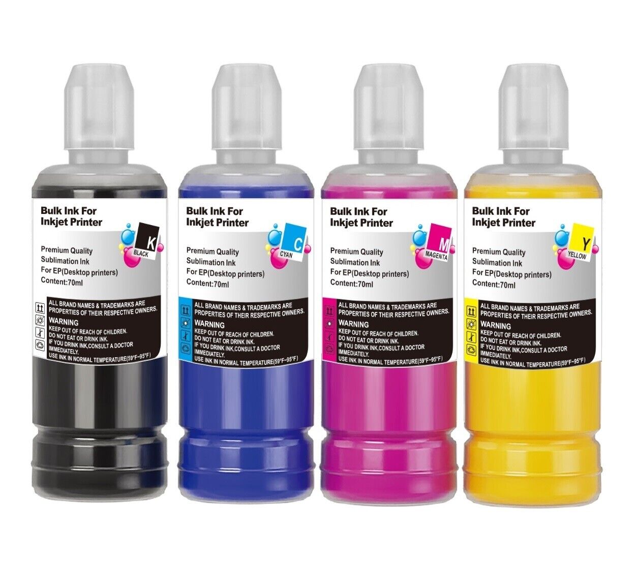 Sublimation Refill Ink Bottles Compatible for T502 T512 T522 T542 T552 T49M -4pk