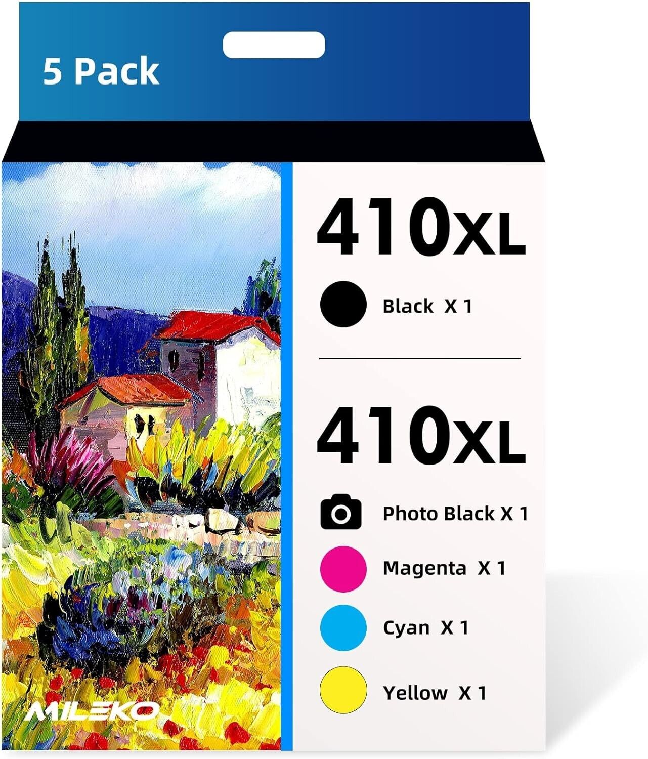 5 Pack 410XL T410XL Ink Replacement For Epson XP-830 XP-630 XP-7100XP-530 XP-635