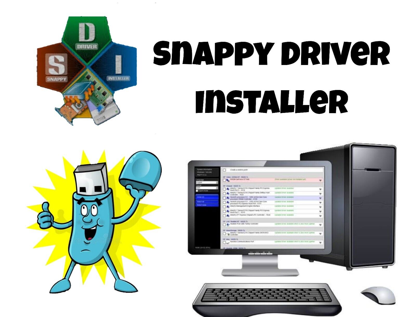 Snappy Driver Installer Automatic Driver Installation. 40Gbs of Windows Drivers