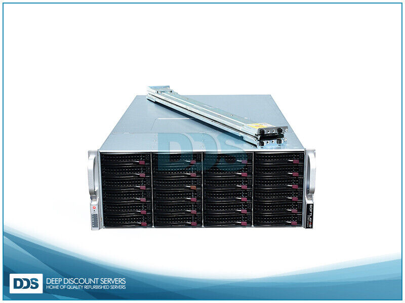 Supermicro 4U 36 Bay Storage Server 2.7Ghz 16-C 256GB 1x1280W Rails TrueNAS ZFS