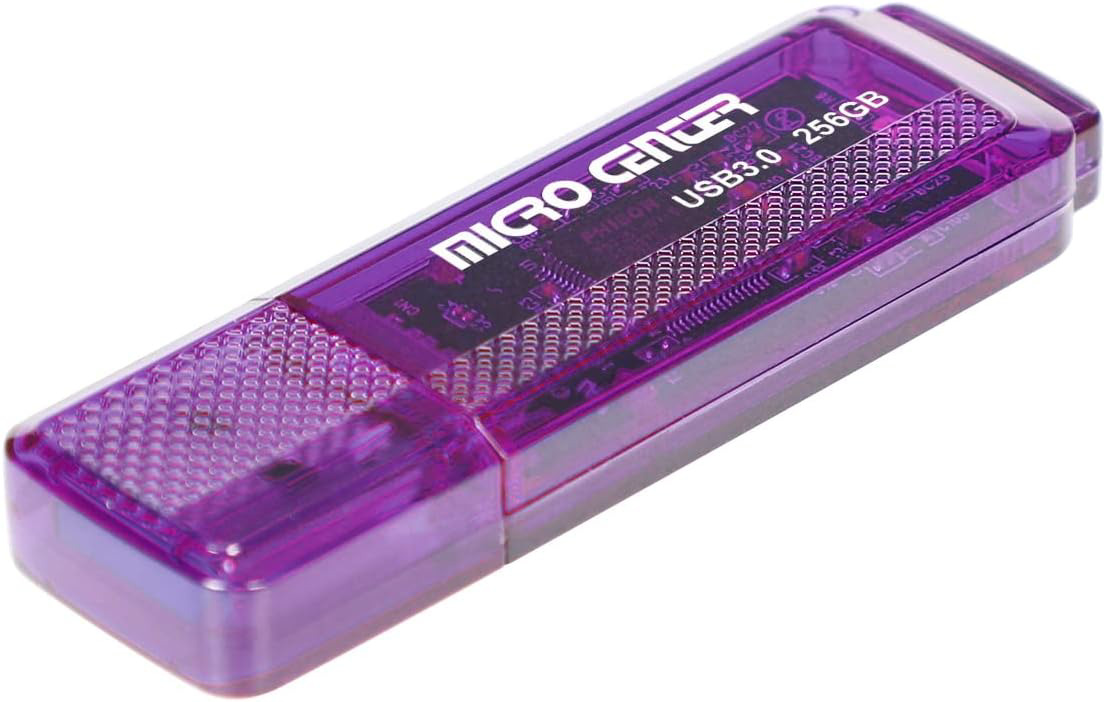 INLAND Micro Center SuperSpeed 256GB USB 3.0/USB3.1 Gen1 Flash Drive Gum Size