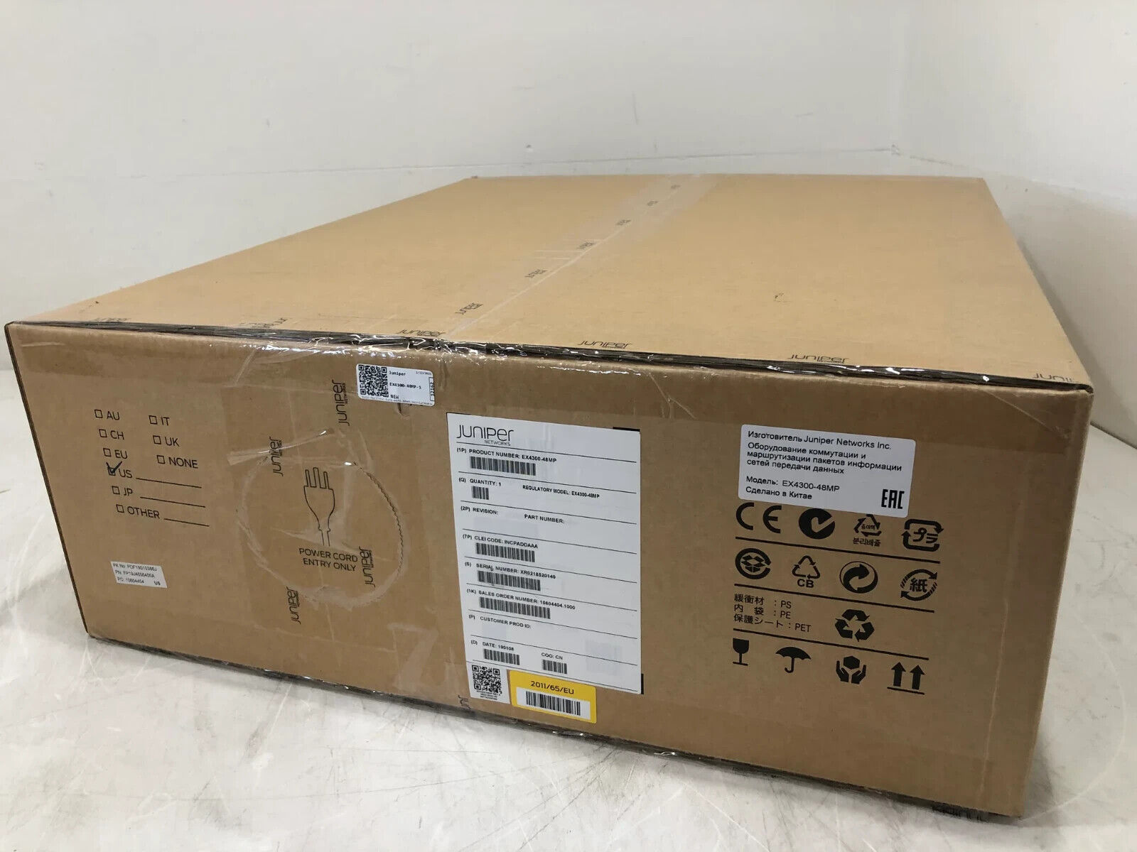 Juniper EX4300-48MP / NEW Sealed / Ready to Ship / 100/1/2.5/5/10GBPS