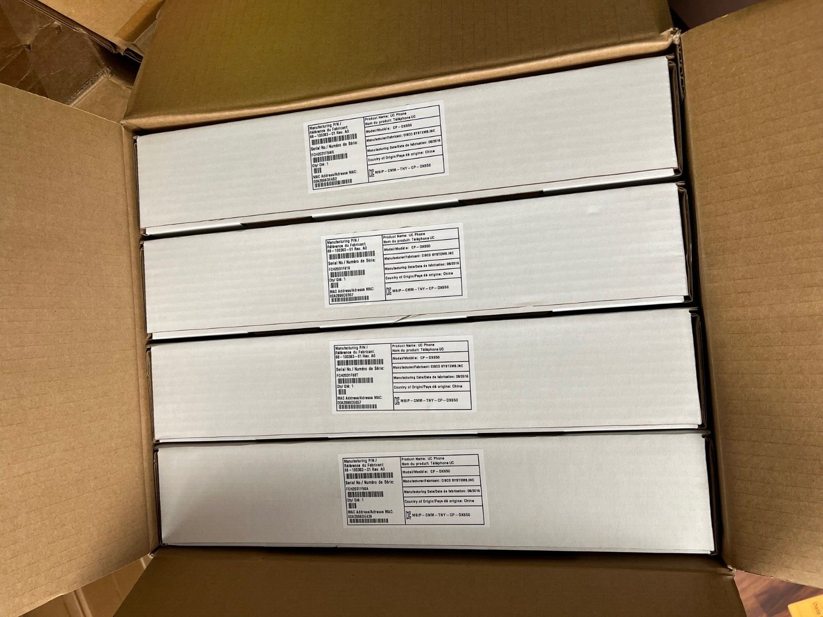 Lot of 4 NEW Cisco CP-DX650 Collaboration Experience Video Phones Lot of 4 NEW Cisco CP-DX650 Collaboration Experience Video Phones