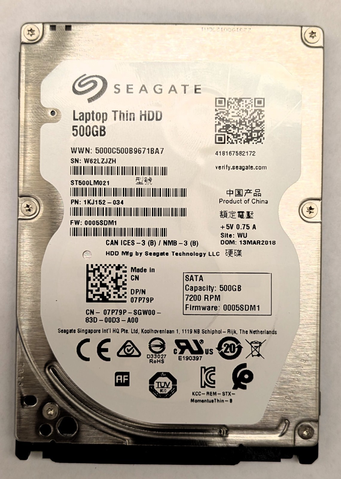 Seagate Laptop Thin 500GB 2.5 Seagate Laptop Thin 500GB 2.5