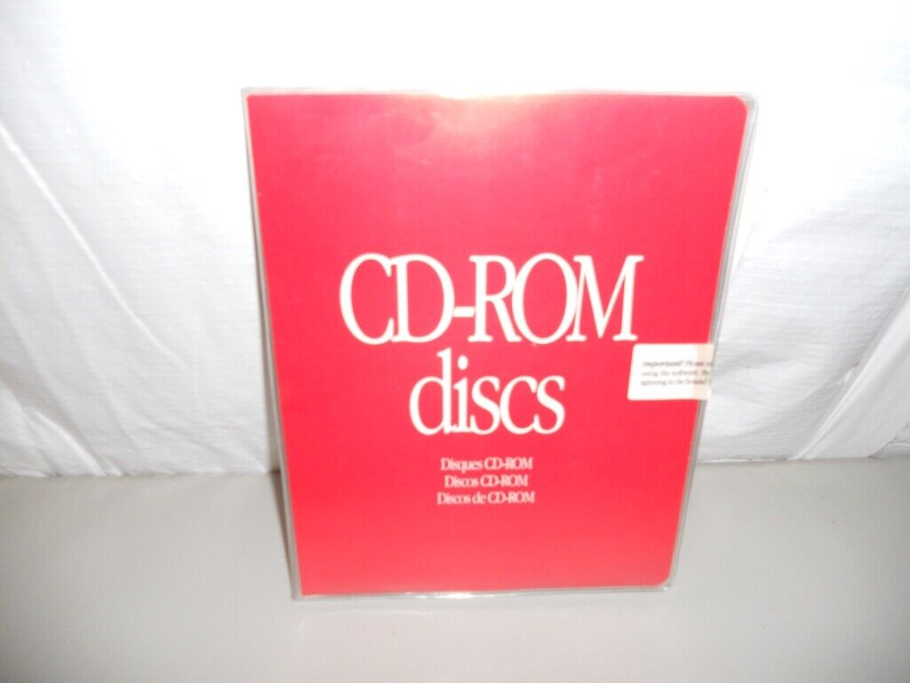 Macintosh MAC Apple Compact Discs Vinyl CD Red Case Empty Classic Vintage 