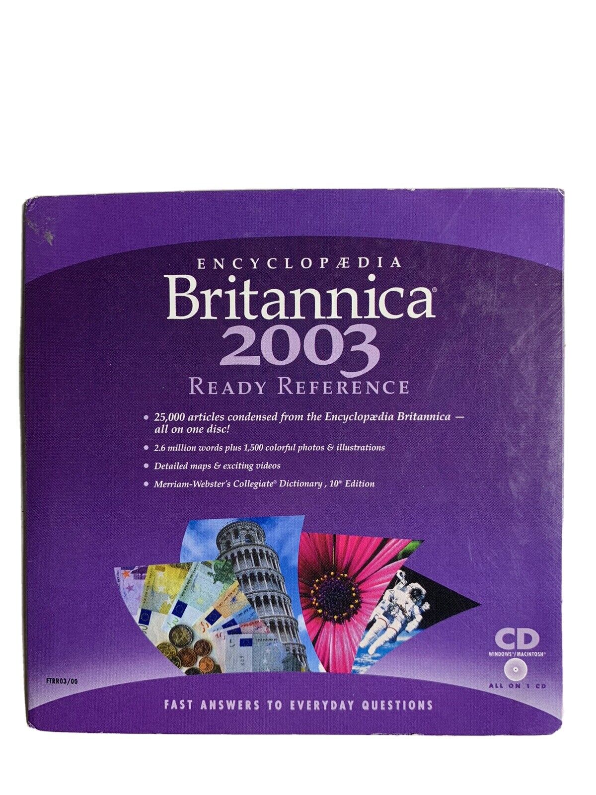 Encyclopaedia Britannica 2003 PC CD-ROM Software