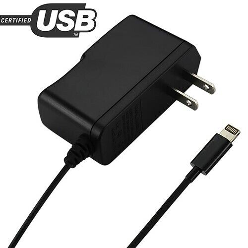 USB Travel Wall Charger Adapter 1A Built In Cable iPhone 11 Pro Max X 8 7 Black